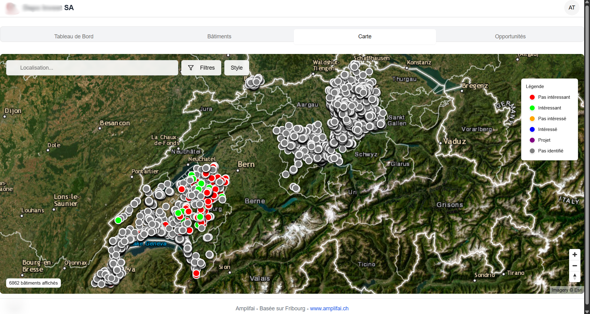 Interface cartographique